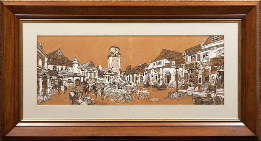 Коровин А.К. Деревенский рынок на площади